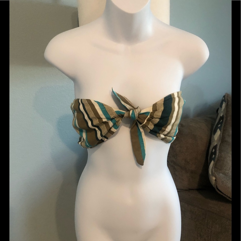 Linen stripe bandeau top from urban outfitters